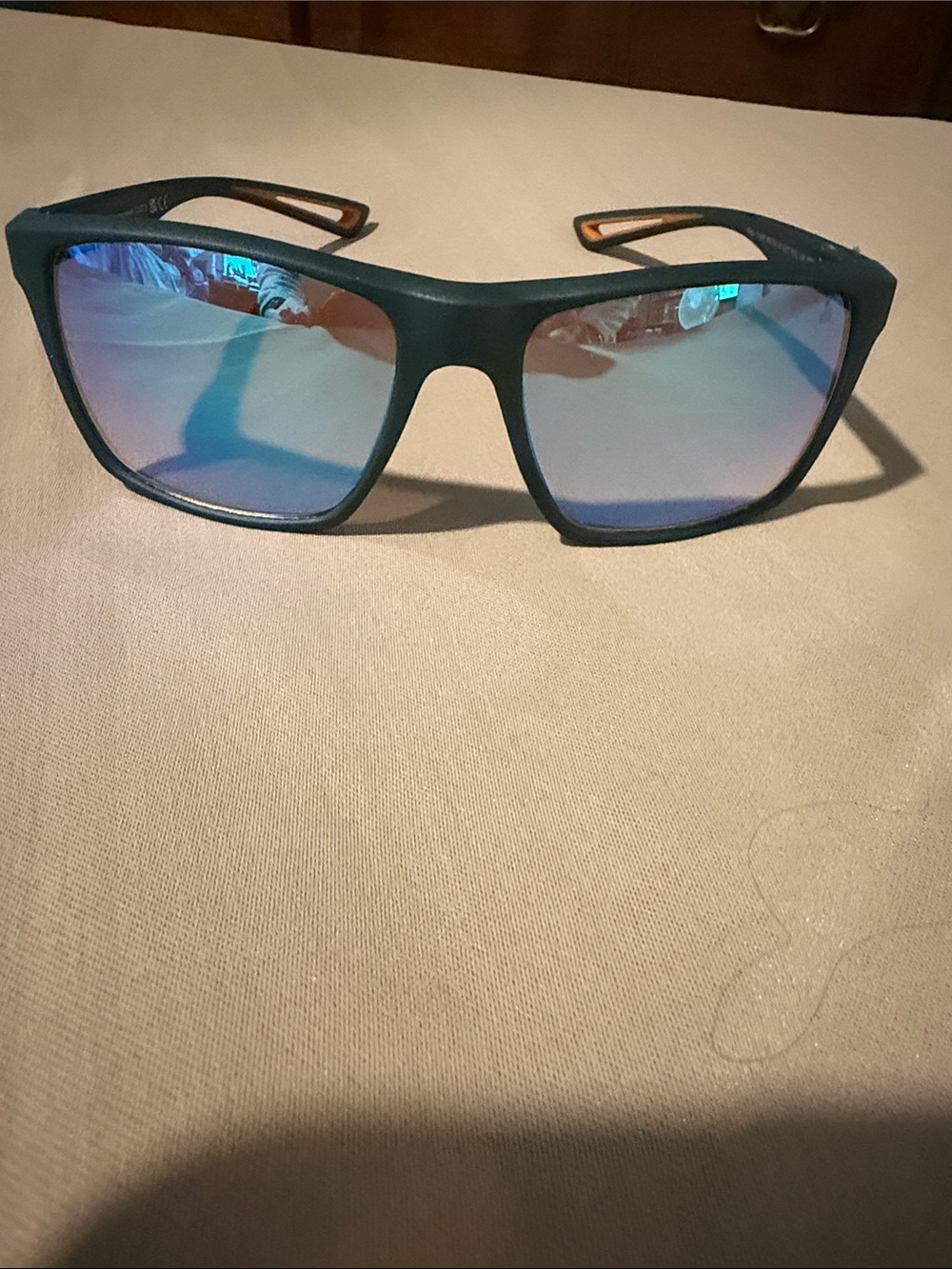 Iron Man Men's Swim Sunglasses by Foster Grant Blue Mirrored Lenses